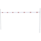 Height restriction barrier | with 2 square posts | cross tube length: 7000 mm | for casting in concrete | without barrier of aluminium tube